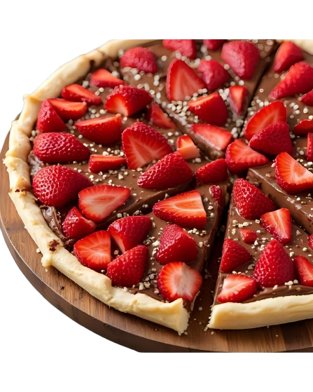 Pizza de Chocolate com Morango